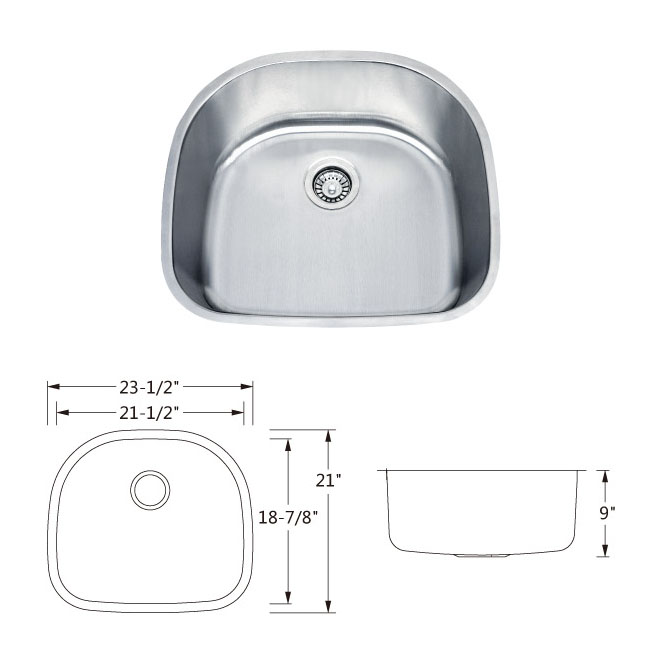 Single Bowl Sinks Model 2421