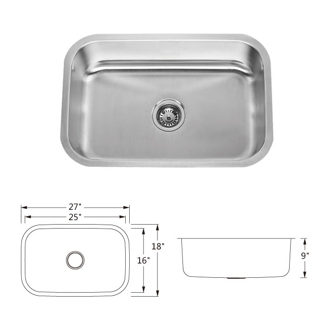 Single Bowl Sinks Model 2718